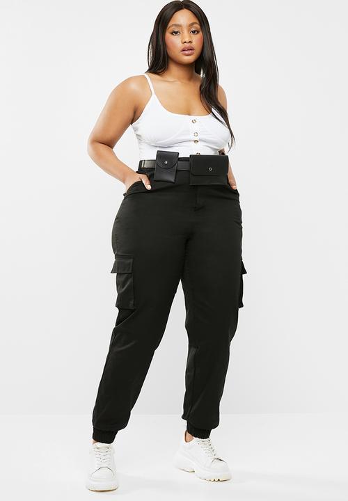 Missguided - Curve button detail strappy bodysuit - white