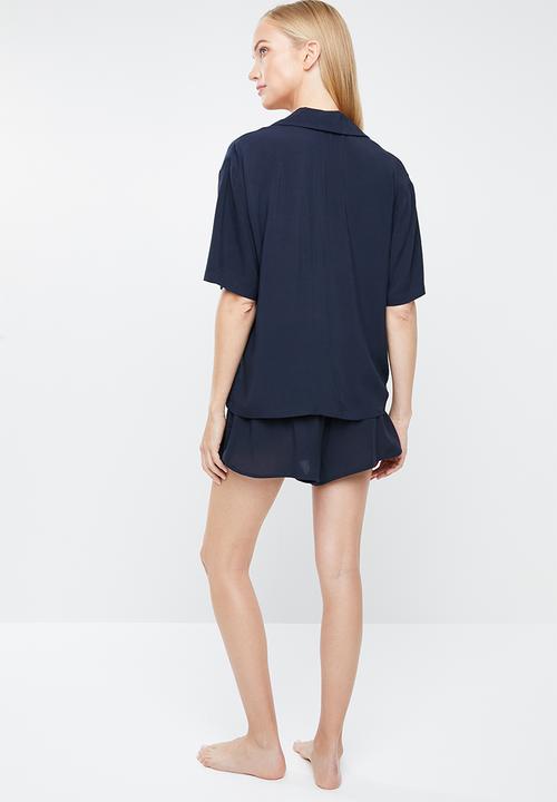 Superbalist - Sleep shirt & shorts set - navy 