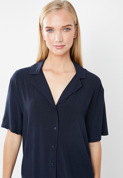 Superbalist - Sleep shirt & shorts set - navy 