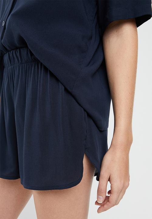 Superbalist - Sleep shirt & shorts set - navy 