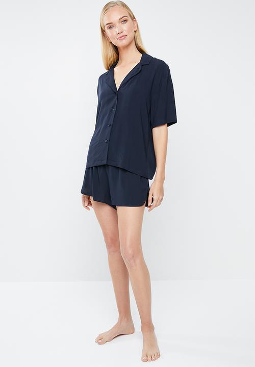 Superbalist - Sleep shirt & shorts set - navy 