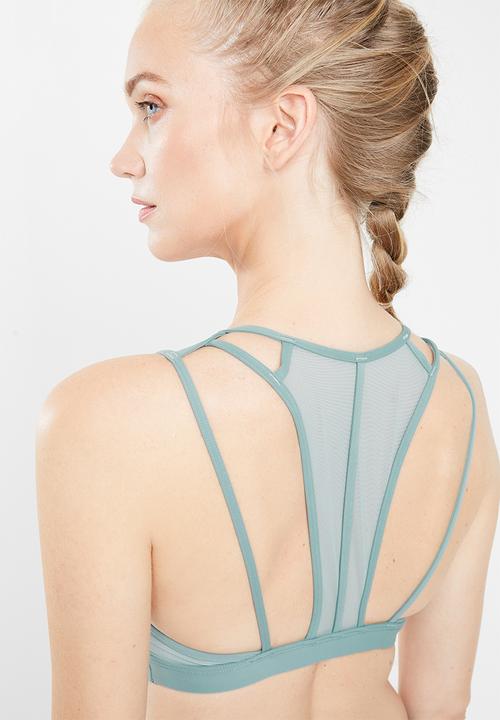 Reebok - Franchise strappy bra - green 
