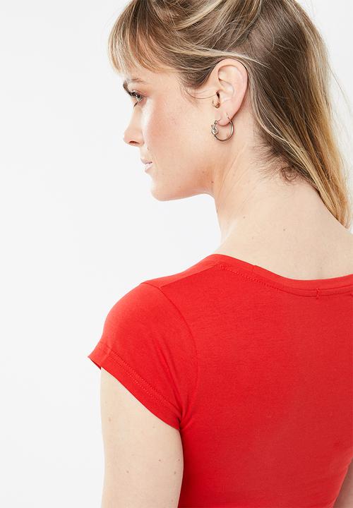 SISSY BOY - Bling basic tee - red