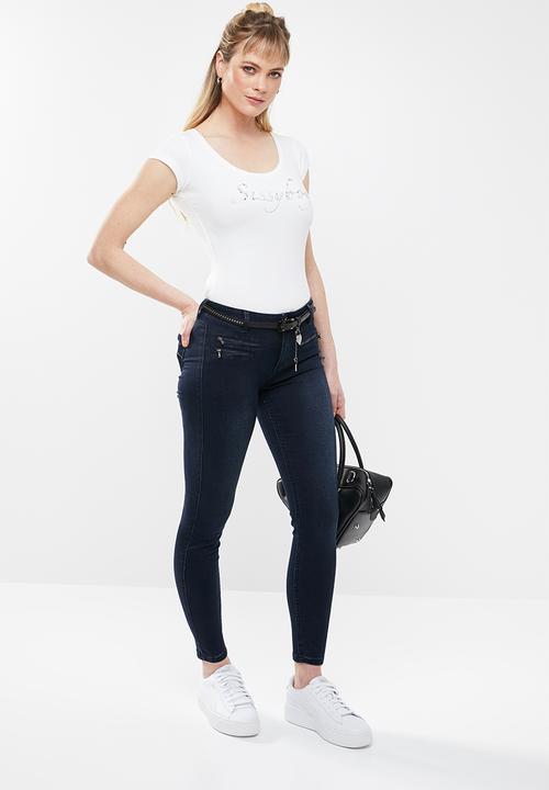 SISSY BOY - Jon jon skinny with front zips - navy