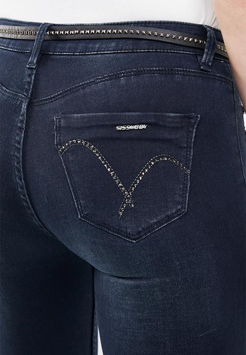 SISSY BOY - Jon jon skinny with front zips - navy
