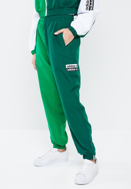 adidas track pants bold green
