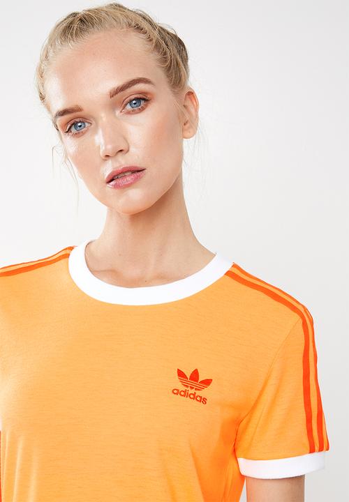adidas Originals - 3 Stripe tee - orange
