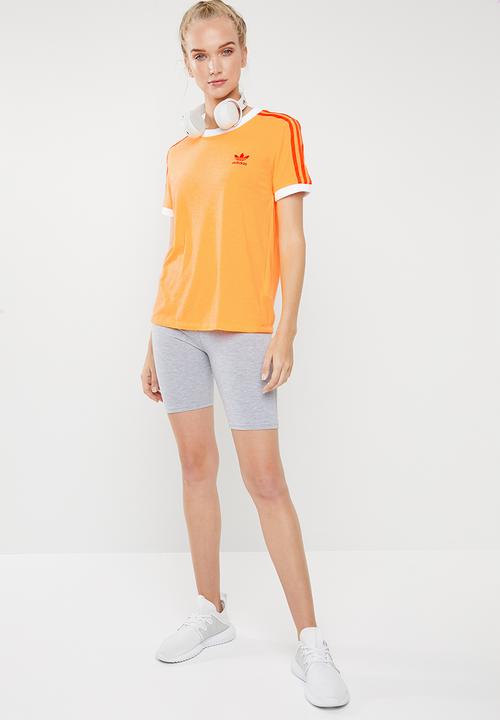 adidas Originals - 3 Stripe tee - orange