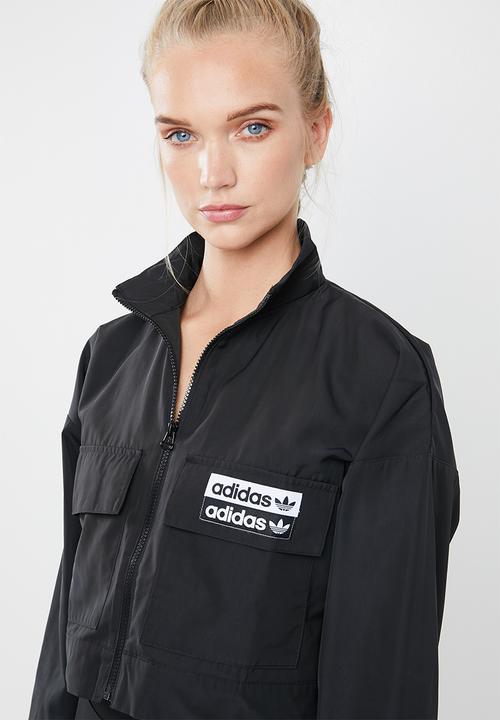 adidas Originals - Cropped tracktop - black