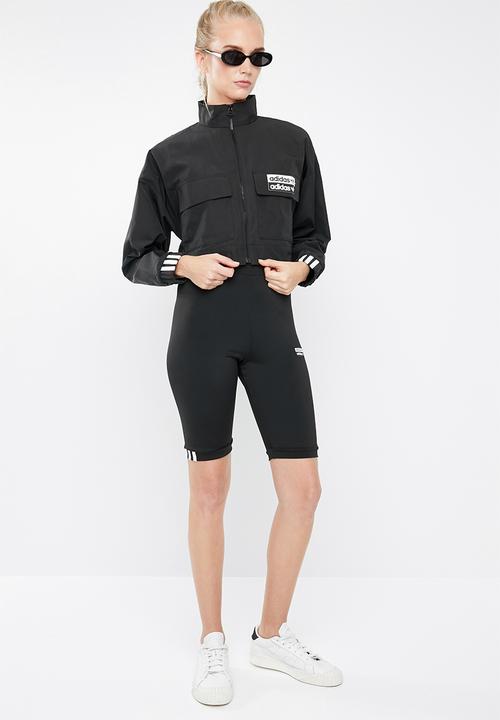 adidas Originals - Cropped tracktop - black