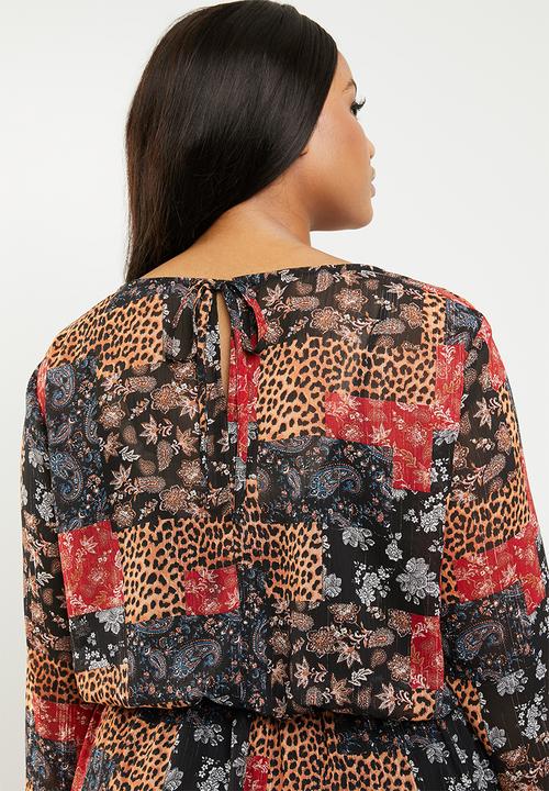edit Plus - Peasant dress - multi 