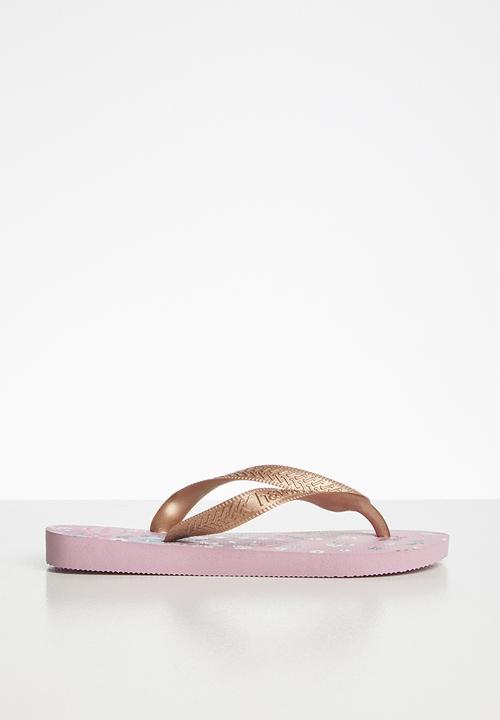 Havaianas - Flores flip flops - pink & gold