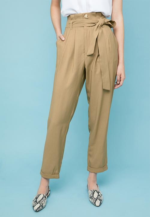 Superbalist - Premium paperbag trouser - neutral