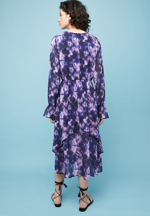 Superbalist - Tiered midi dress - purple