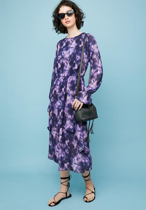 Superbalist - Tiered midi dress - purple