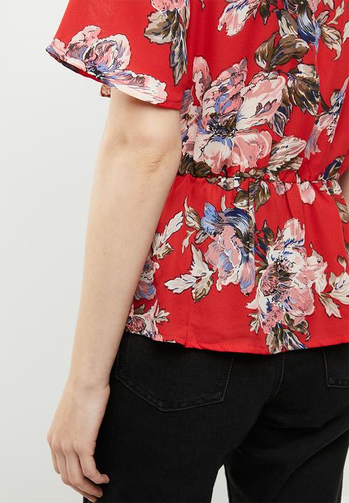Brave Soul - V-neck frill blouse - multi