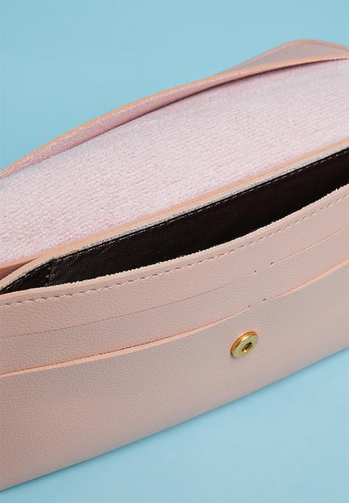 Superbalist - Faux leather metal detail purse - pink
