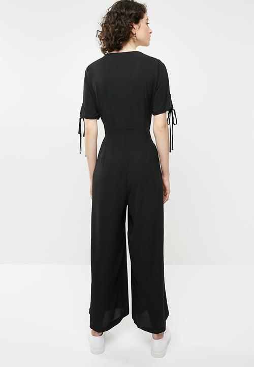 Brave Soul - Button through jumpsuit - black