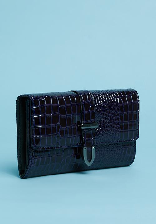 Superbalist - Faux croc purse - navy & black