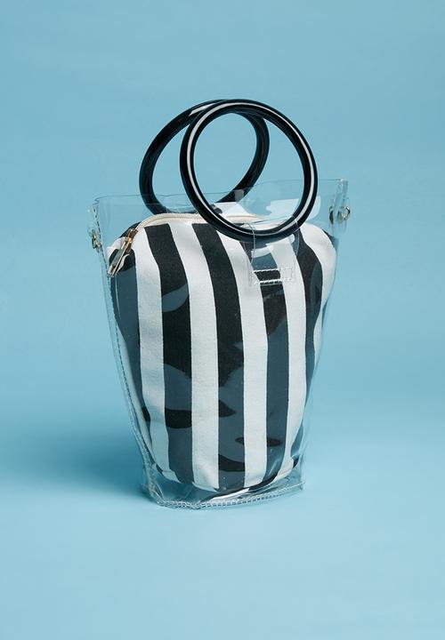 Superbalist - Perspex bag - black & white