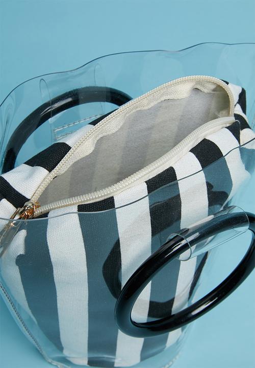 Superbalist - Perspex bag - black & white