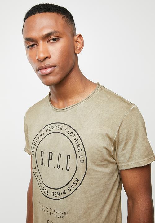 S.P.C.C - Reverse dirty dye logo tee - green