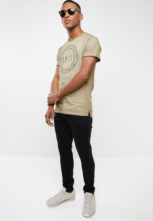 S.P.C.C - Reverse dirty dye logo tee - green