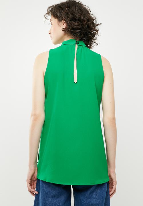 STYLE REPUBLIC - High neck kittybow blouse - green