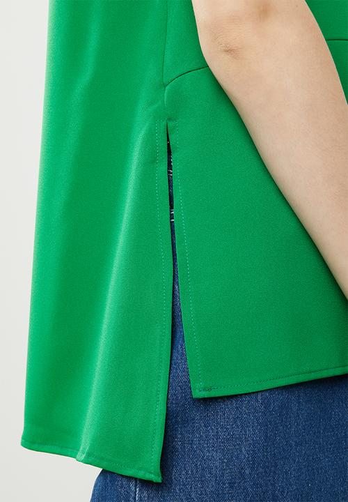 STYLE REPUBLIC - High neck kittybow blouse - green