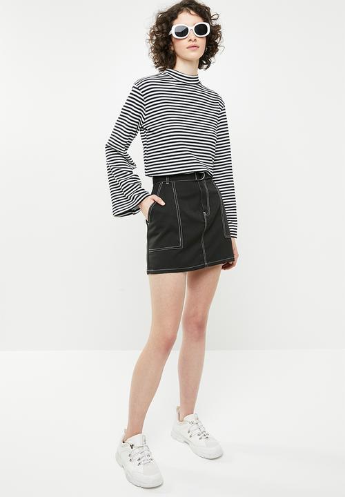 Brave Soul - Utility skirt - black