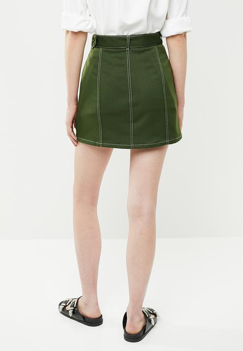 Brave Soul - Utility skirt - khaki