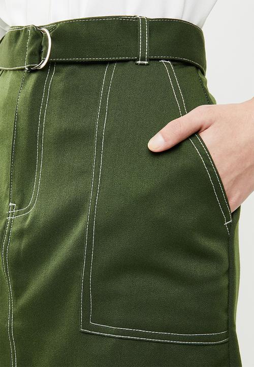 Brave Soul - Utility skirt - khaki