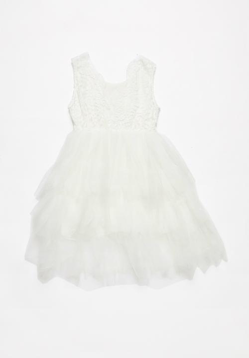 Pop Candy - Layered mesh dress - white