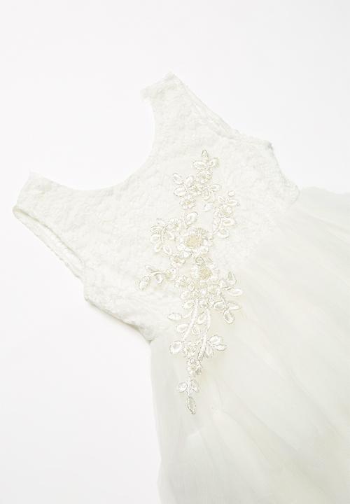 Pop Candy - Layered mesh dress - white