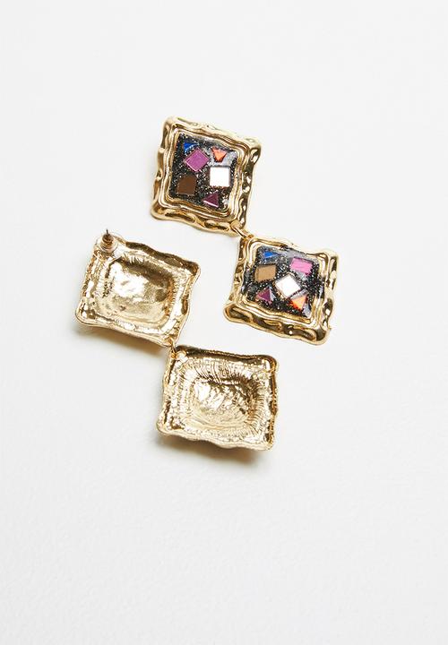 Superbalist - Multi jewel drop earrings - multi