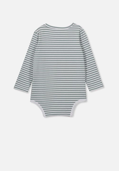 Cotton On - The long sleeve - green & white