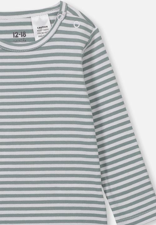 Cotton On - The long sleeve - green & white