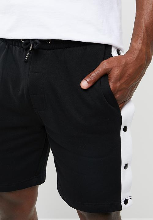 Brave Soul - Arezzo shorts - black & white 