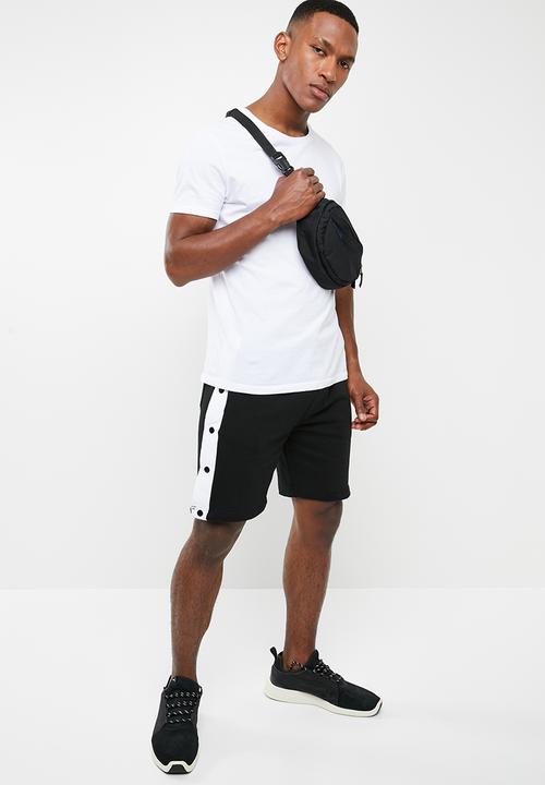 Brave Soul - Arezzo shorts - black & white 