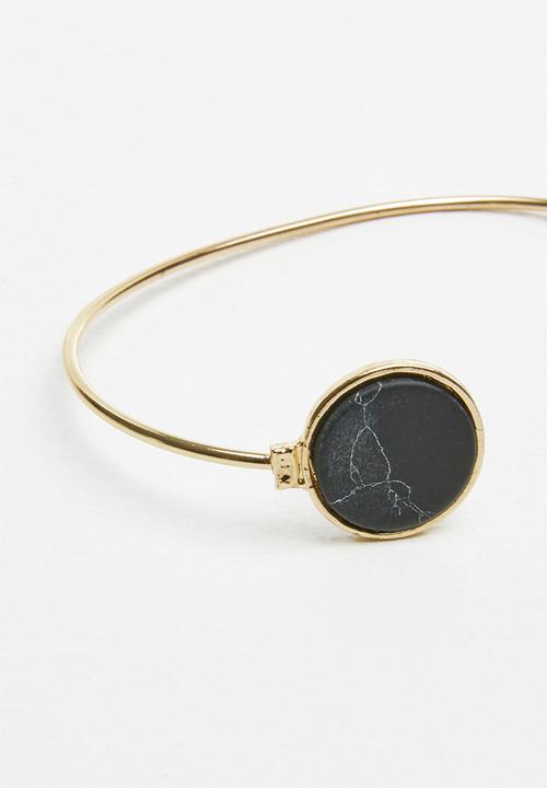 Superbalist - Marble bracelet - black & gold