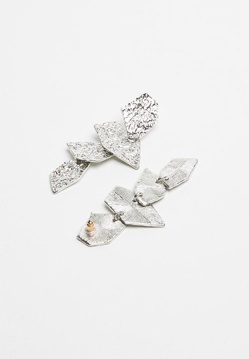 Superbalist - Abstract metal earrings - silver