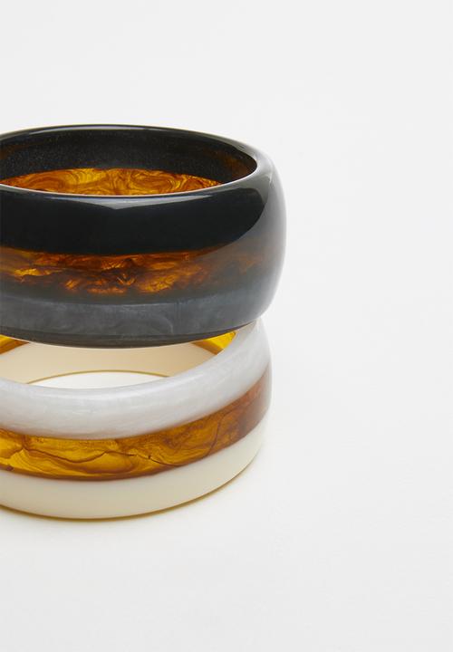 Superbalist - 2 pack infused resin bangles - multi