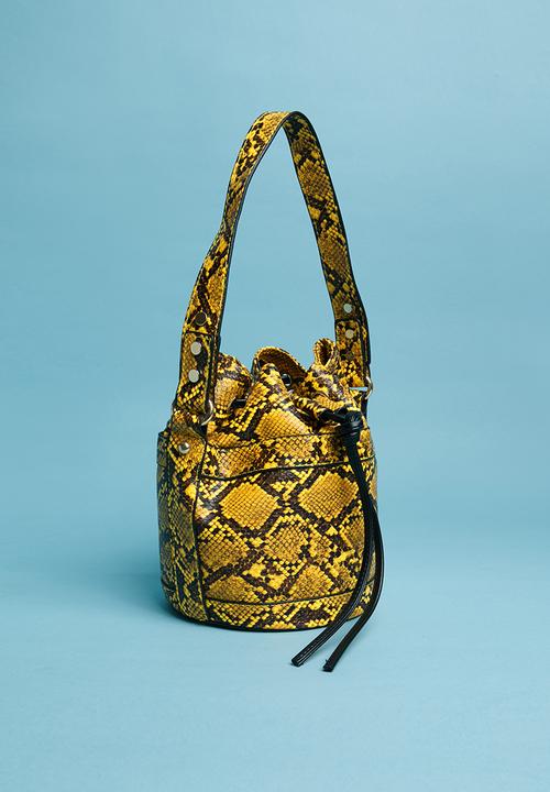 Superbalist - Animal print bucket bag - yellow & brown 