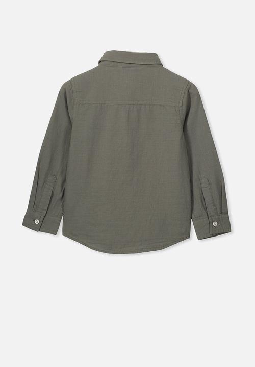 Cotton On - Fairfax long sleeve shirt - khaki