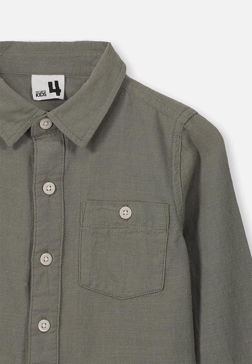Cotton On - Fairfax long sleeve shirt - khaki