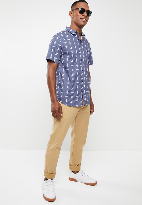 Brave Soul - Barb short sleeve shirt - blue