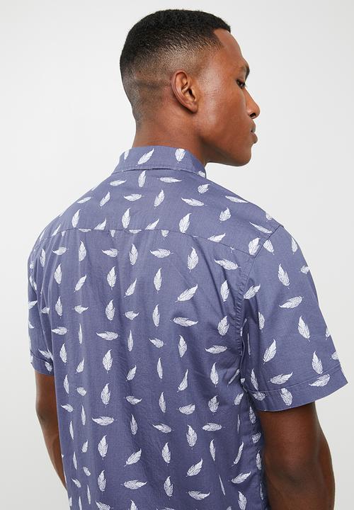 Brave Soul - Barb short sleeve shirt - blue