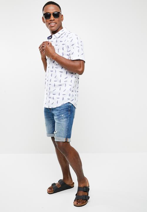 Brave Soul - Barb short sleeve shirt - white