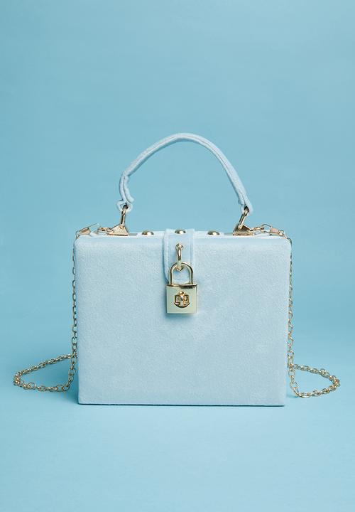 light blue clutch purse