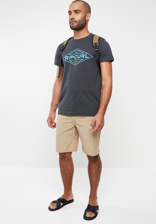 Rip Curl - Palm tubes short sleeve tee - charcoal 